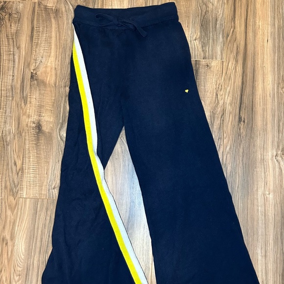 NWOT Anthropologie x Kerri Rosenthal Wide Leg Cotton Cashmere Navy Pants - Picture 3 of 12